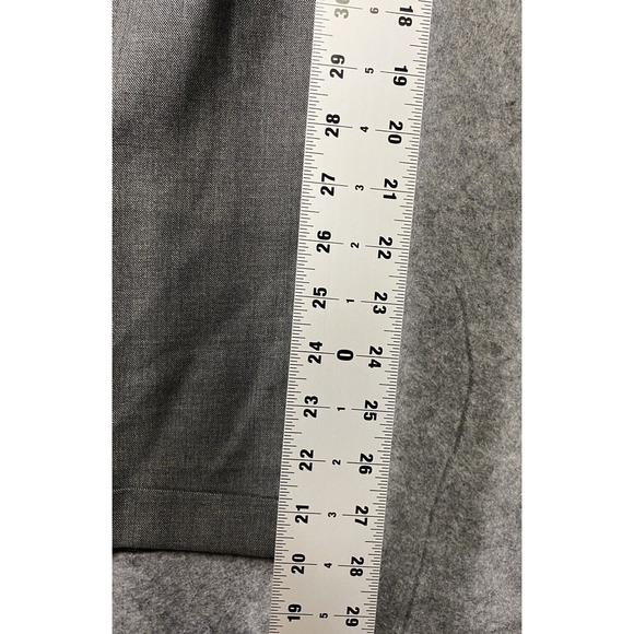 Dress Pants Mens Size 35 Inches Grey Creased Pleated Preppy Academia - Picture 7 of 12
